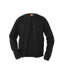 Cardigan Sweater Crew Neck FineGauge